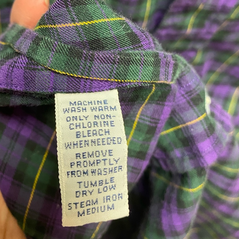 RALPH LAUREN Button Down Shirt Plaid 100% Cotton - Picture 5 of 5